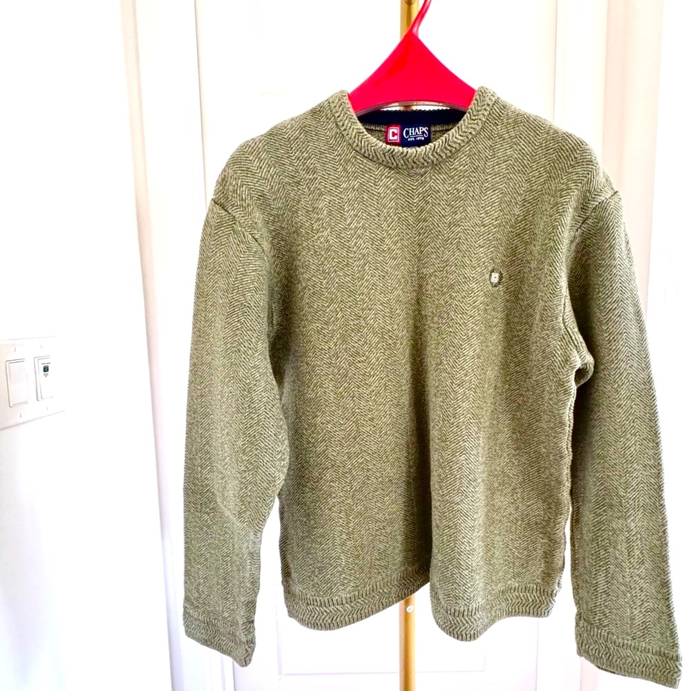 Vintage Y2K Pullover Men's Forest Green Knit Fisherman Scandi Sweater XL Outdoor